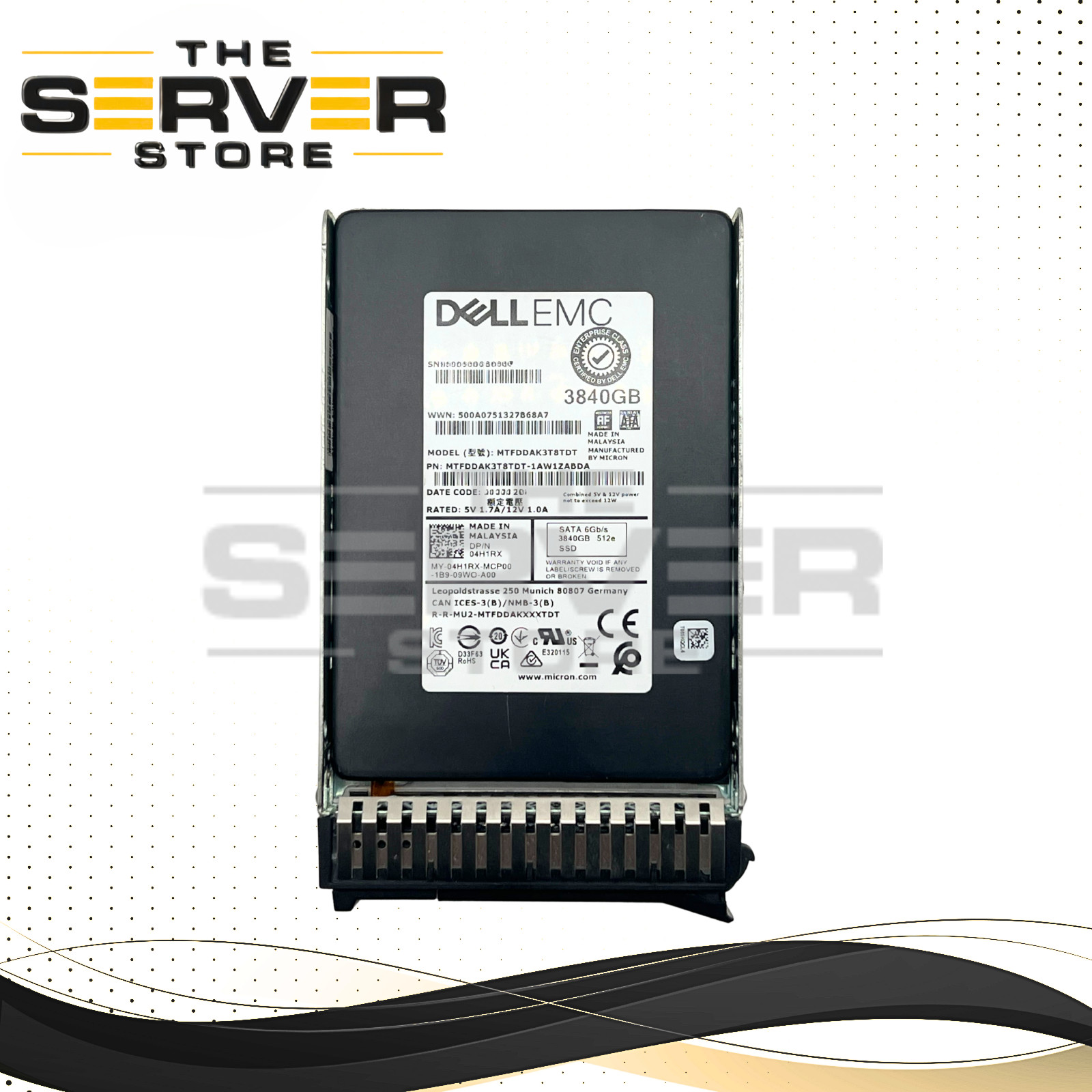 Micron 3.84TB SATA 6G MU 2.5" SED SSD 5300 MAX Lenovo ThinkSystem MTFDDAK3T8TDT