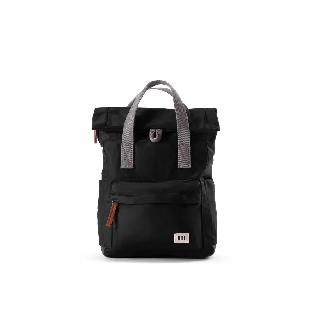 ORI London Rolltop Backpack Medium Travel Backpack In Black