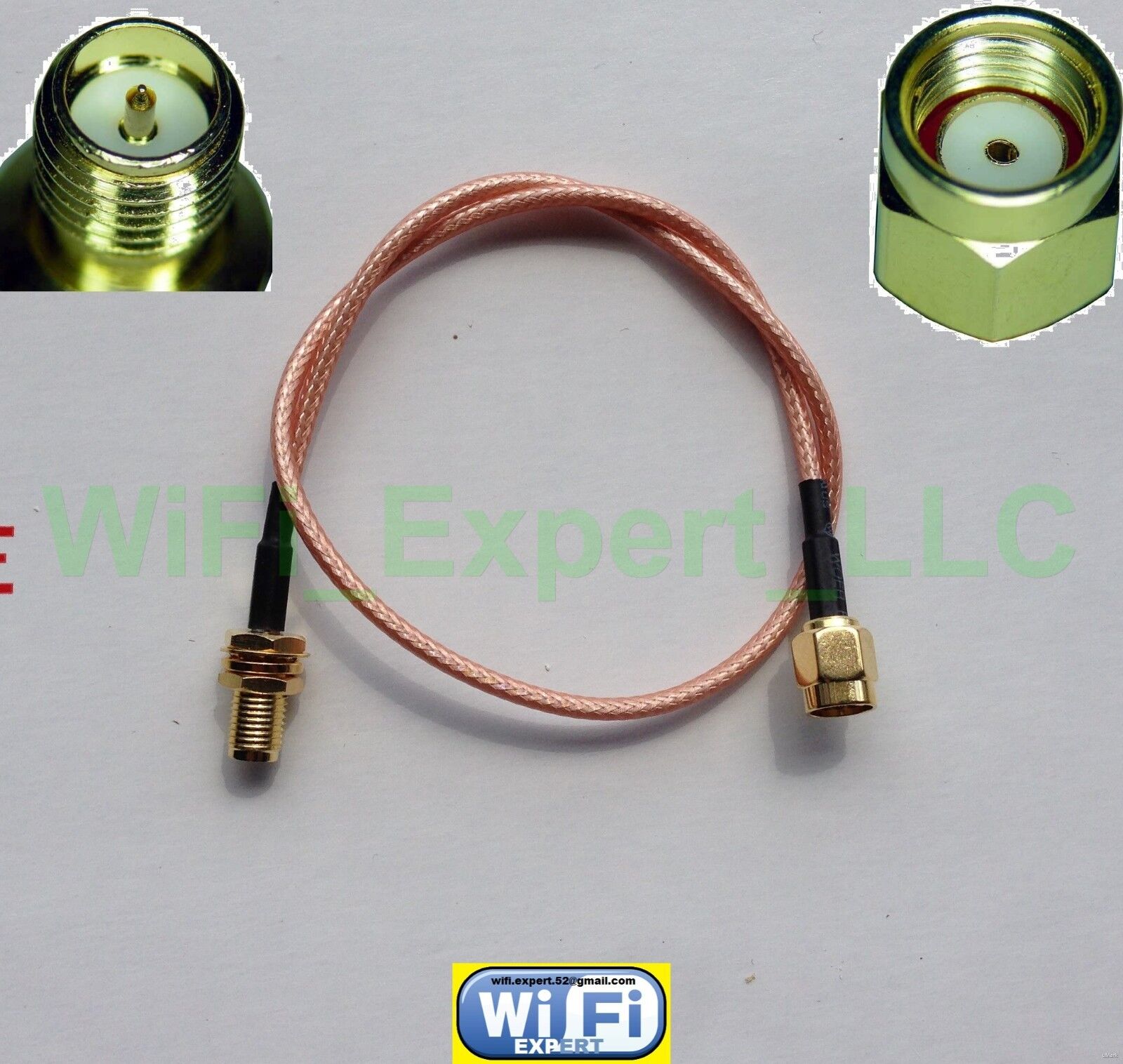 WiFi Antenna EXTENSION Cable/Lead Wireless RP SMA male to female 4 in to 10 feet
