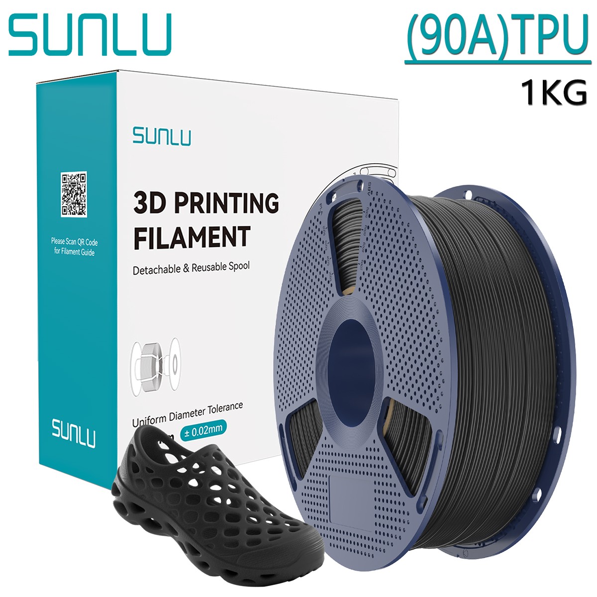SUNLU 1/5/10KG TPU(90A) 3D Printer Filament 1.75mm TPU 1KG/Spool Flexible Lot