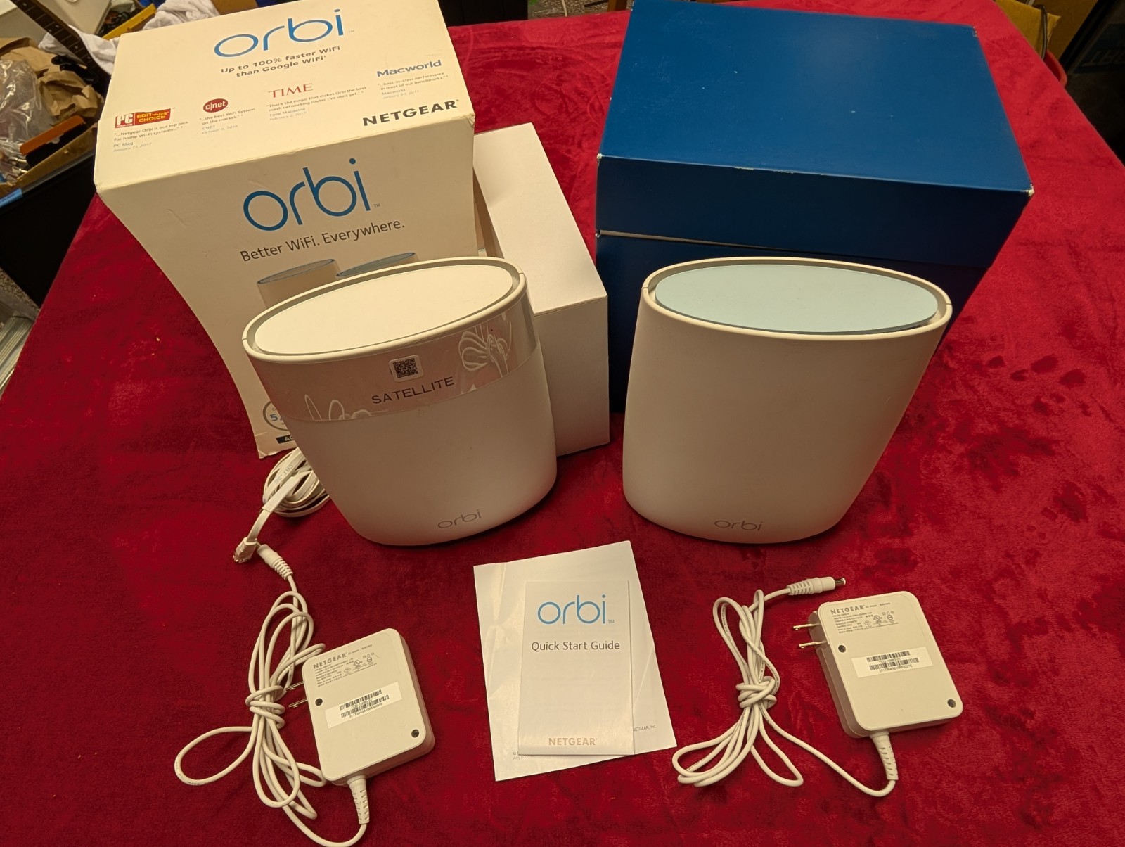 Netgear Orbi Whole Home Tri-Band Wi-Fi System (RBK 50) Used In EUC W/box