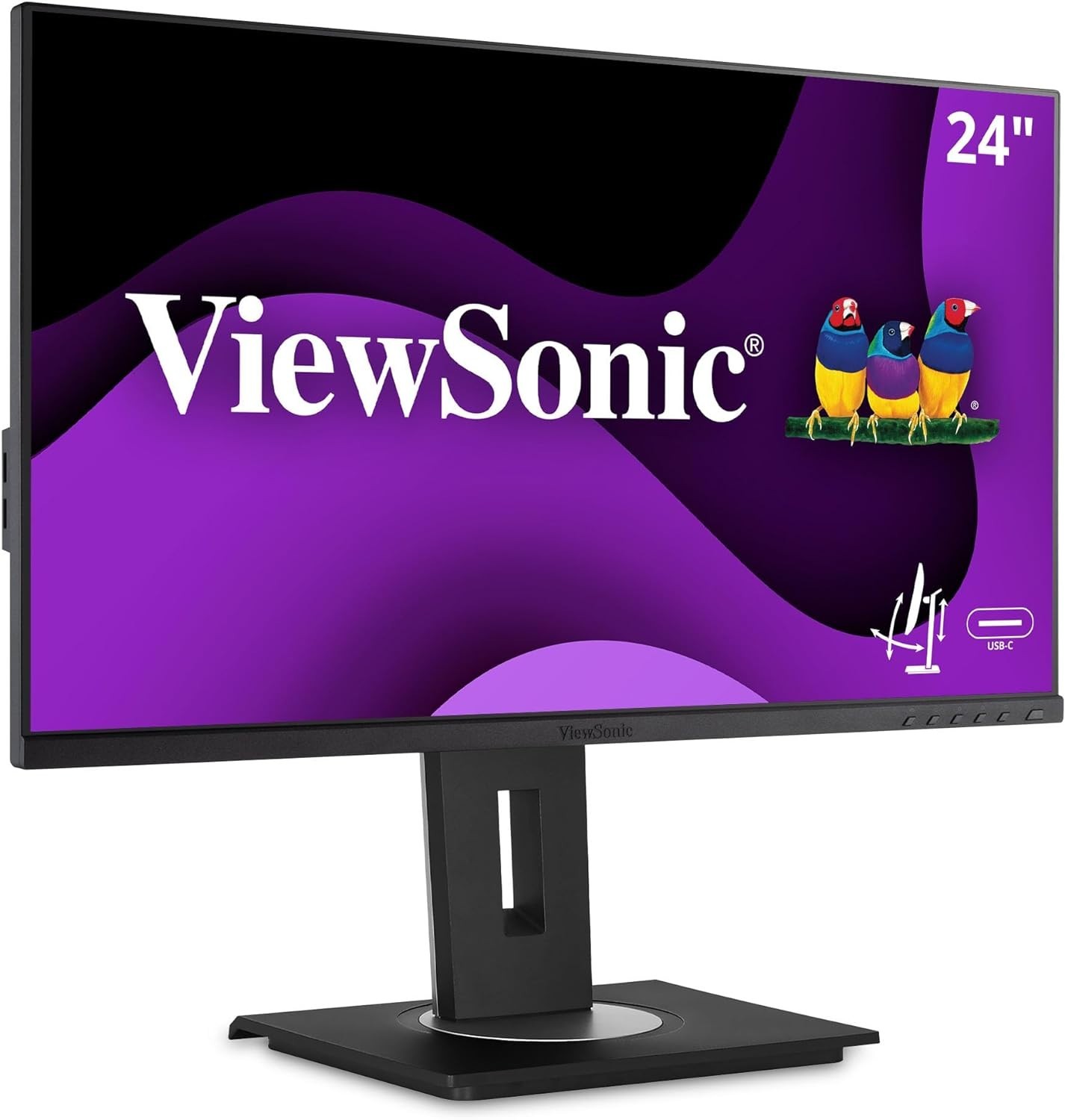 ViewSonic VG2456 24 Inch 1080p Monitor, IPS Display with 60W USB-C