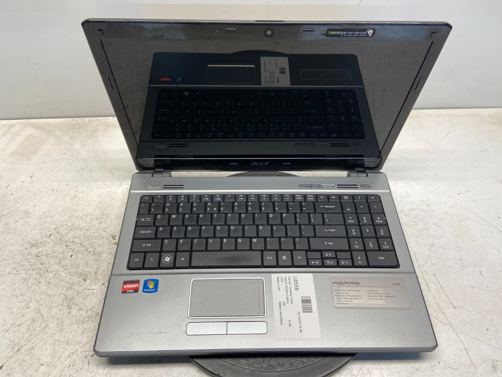 Acer Aspire 5534 AMD Athlon X2 L310 1200MHz 4 GB NO HDD