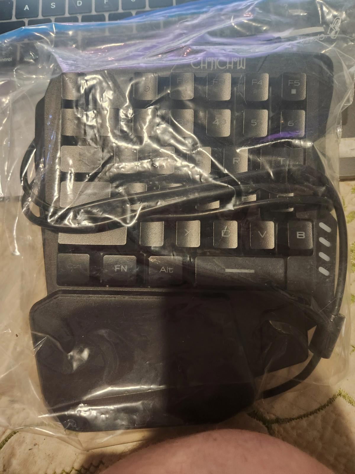 Vibe Gaming One Hand RGB LED Gaming Keyboard Mechanical Feel Half Keyboard