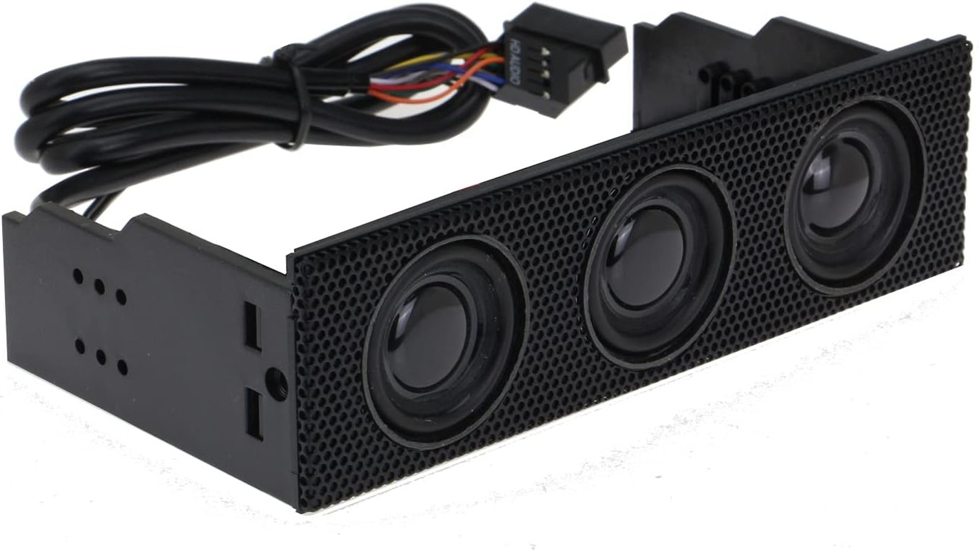 - 5.25 Inch Computer Case Optical Drive Bay Stereo Speaker