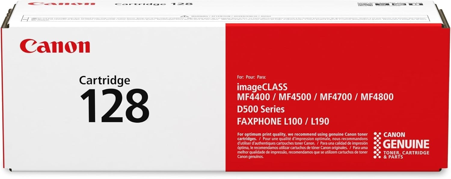 Canon Genuine 128 Black Toner Cartridge