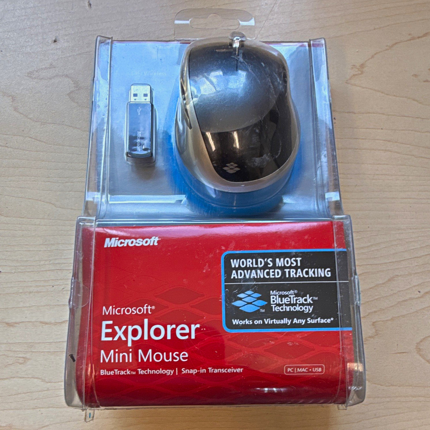Microsoft Explorer Mini Mouse BlueTrack Wireless USB Receiver Gray/Black