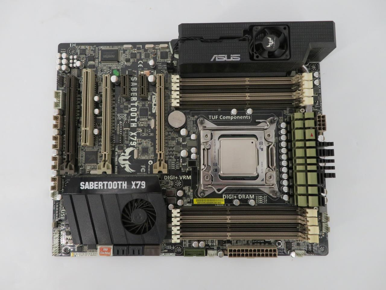 OEM ASUS Sabertooth X79 Gaming Motherboard + i7-3930K CPU - WORKS GREAT