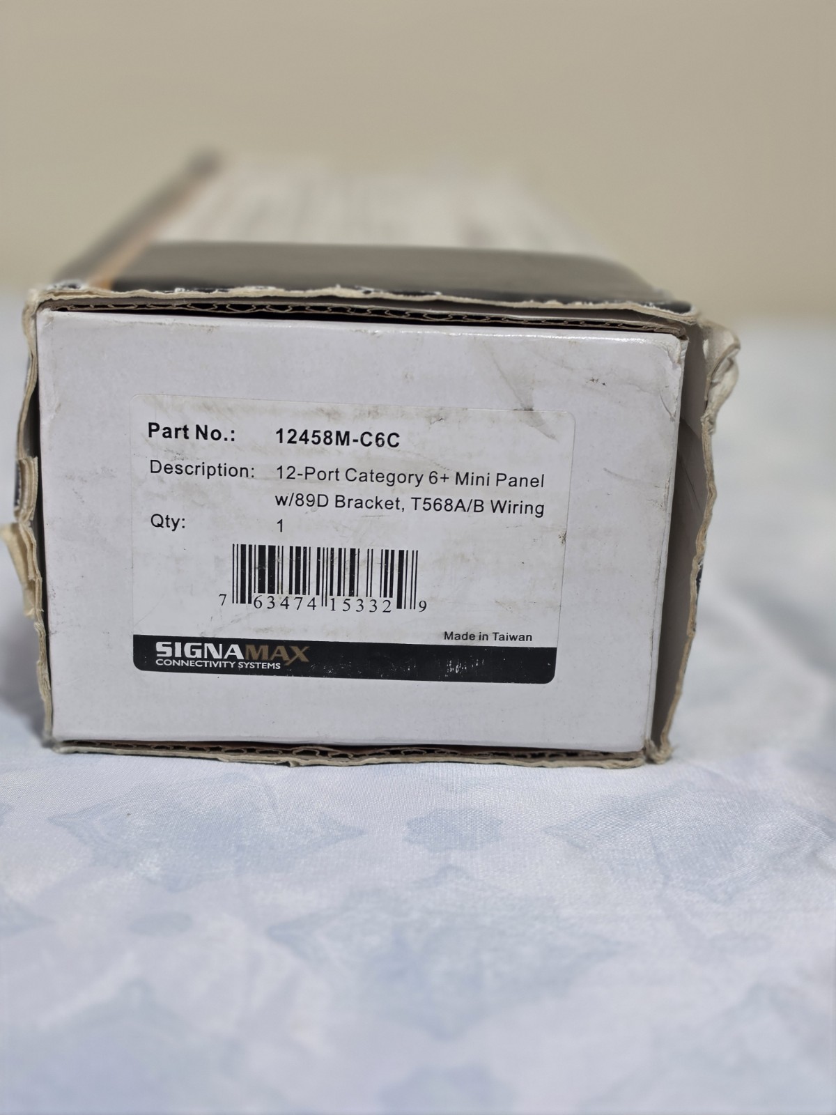 Signamax Cat 6 12-Port Mini Wall-Mount Patch Panel RJ-45 12458M-C6C