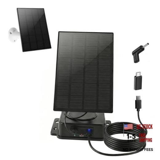 Solar Panel for Ring Camera - 5W Solar Charger with Power Pack Compatible with