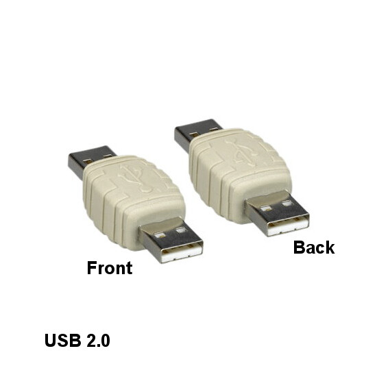 LOT 10pcs USB 2.0 Type A Male to Male Adapter for PC Laptop Notebook