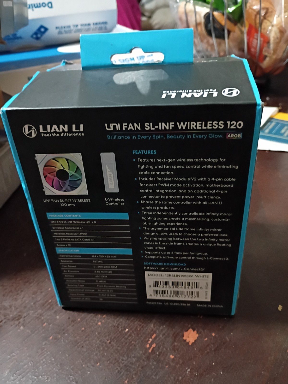 Lian Li UNI FAN SL-INF WIRELESS 120 Reversed Blade