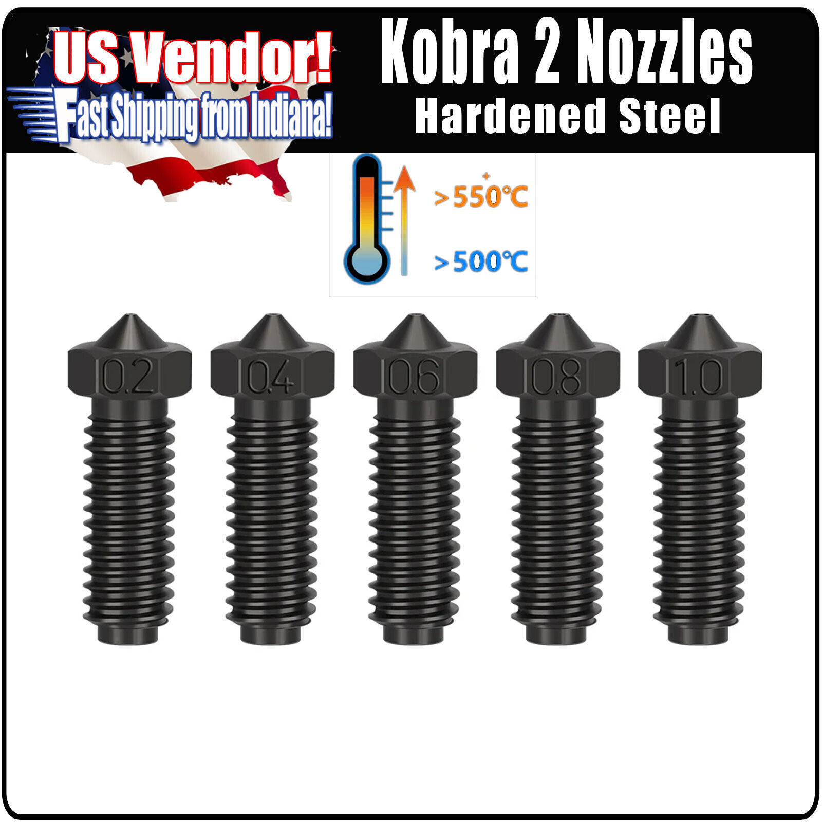 Anycubic Kobra 2 Nozzles Hardened Steel