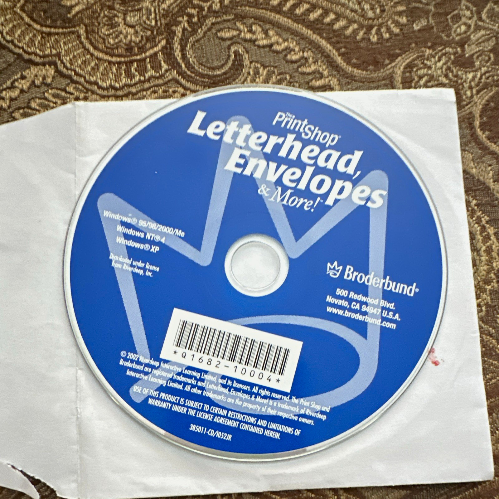 Broderbund Print Shop Letterhead, Envelopes & More DTP CD Windows 95-2000
