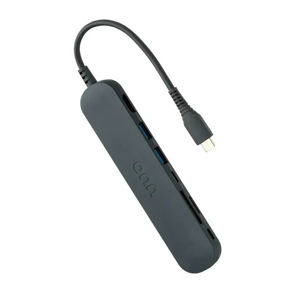 onn 7-in-1 USB-C Adapter with 100W USB-C 3.2 Gen. Power Delivery, USB 3.0