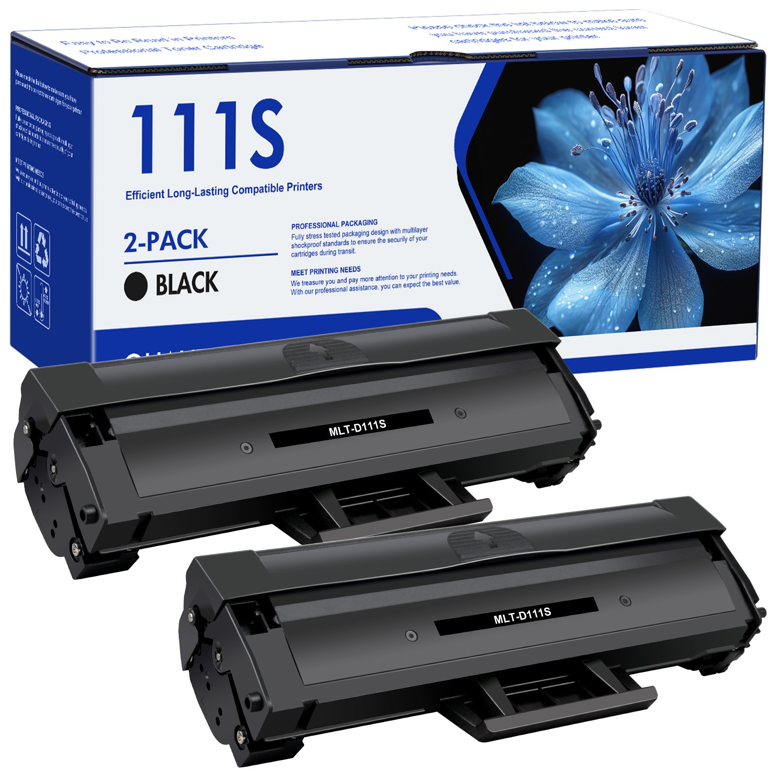 2 Pack MLT-D111S D111 Toner Cartridges fit Samsung Xpress M2020W M2070FW Printer
