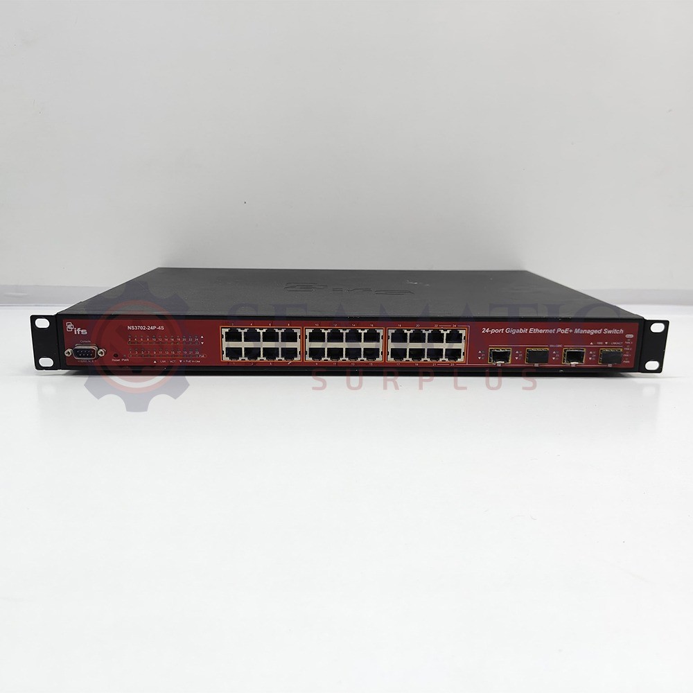 IFS Fire & Security NS3702-24P-4S 24 Port Gigabit Ethernet,  CH#161 (TESTED)
