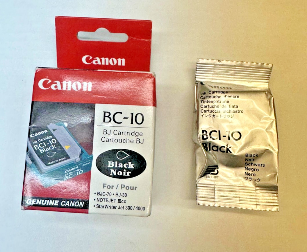 GENUINE  BC-10 BLACK PRINTHEAD + BCI-10 BLACK CARTRIDGE FOR BJ-30 BJC-50 BJ