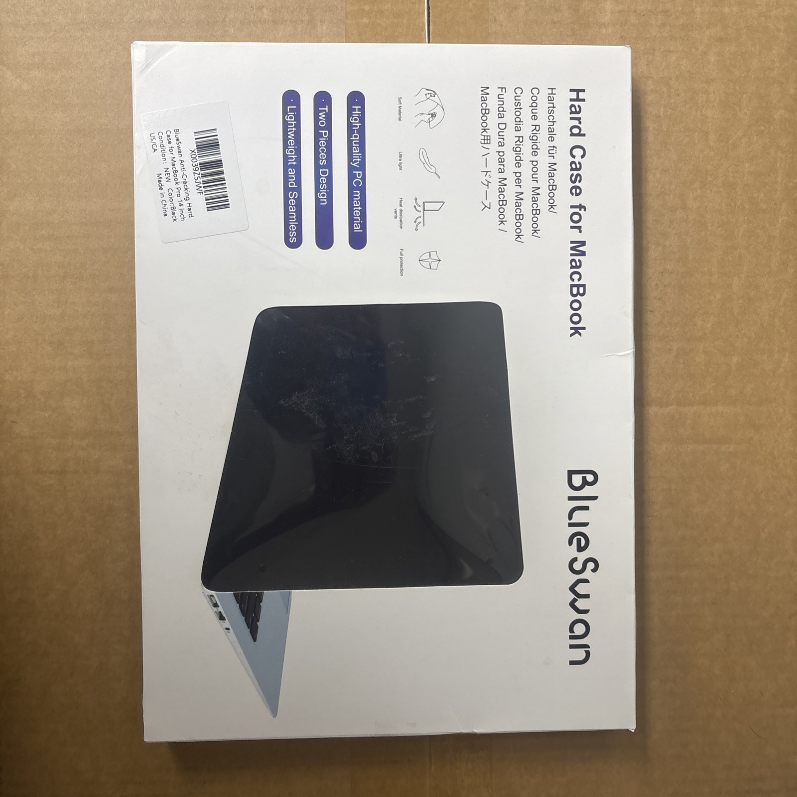 BlueSwan Anti-Cracking Hard Shell Case Compatible with MacBook Pro 14-inch 2025