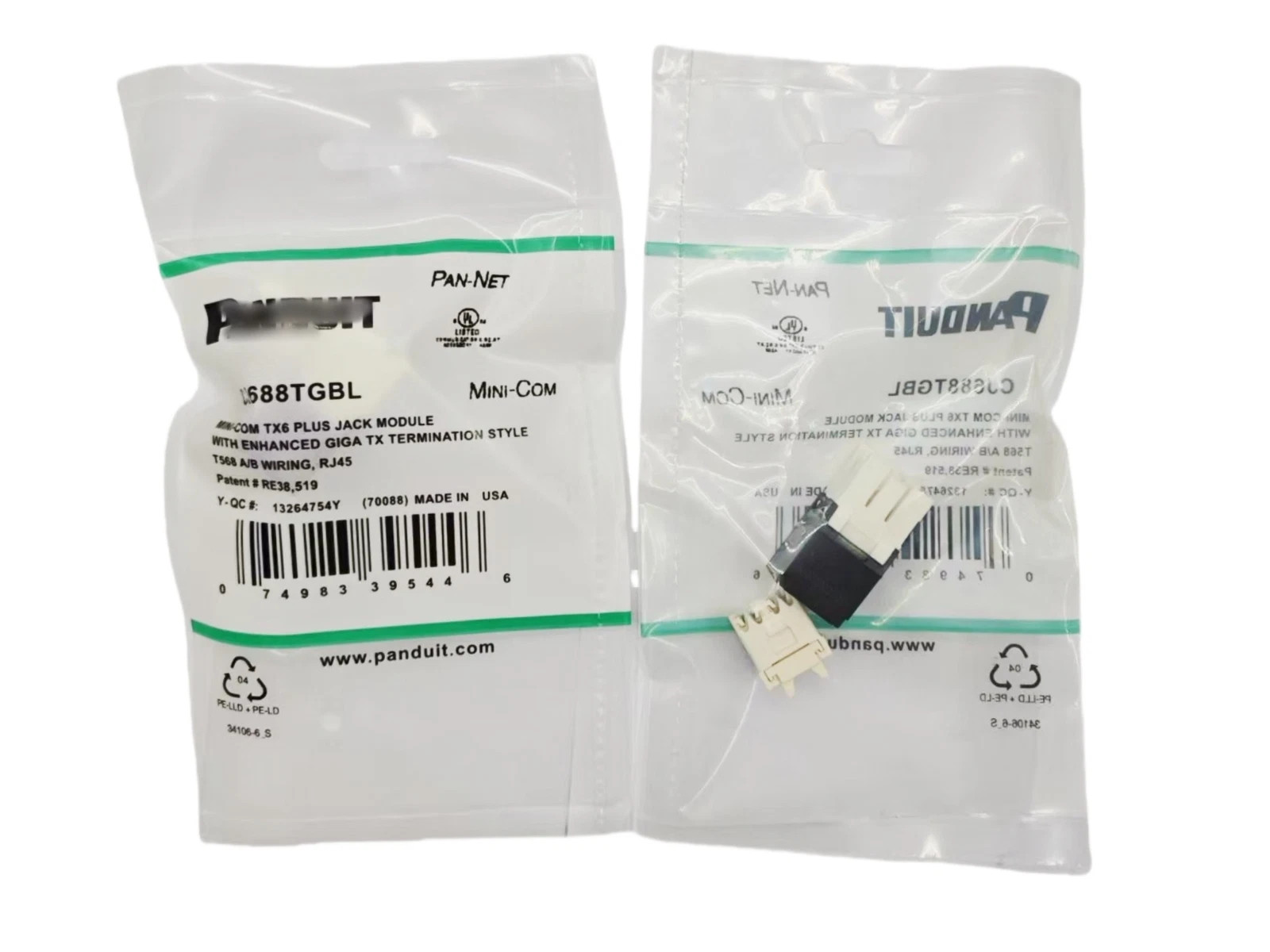 50X Panduit Giga TX Cat6 Network Jack CJ688TGRD CJ688TGYL CJ688TGIW CJ688TGGR 