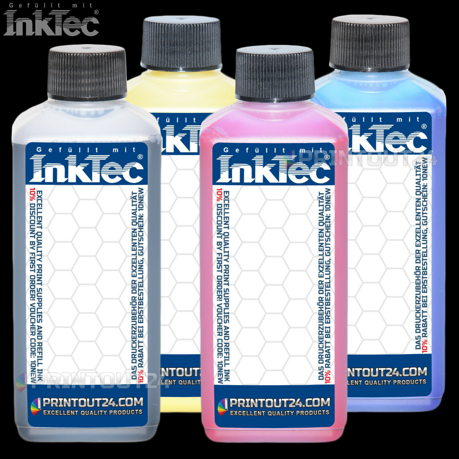 4X250Ml InkTec® Ink CISS Fill In Refill Ink For HP 940 BK Y M C XL Cartridge