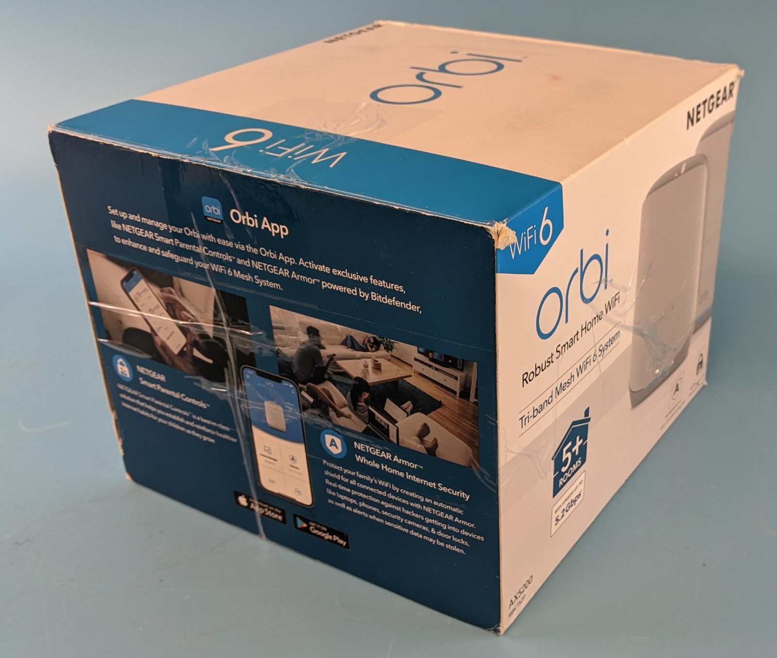 Netgear Orbi RBK752P WiFi 6 AX5200 2-pack Tri-Band Mesh System NO PAs READ