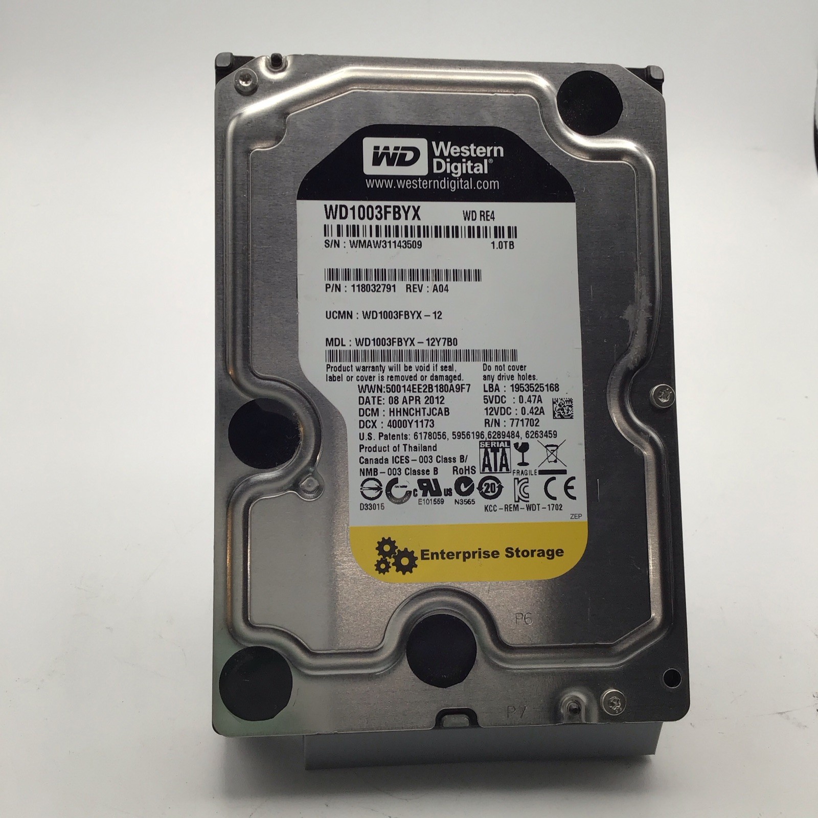 Western Digital WD1003FBYX-01Y7B0 1TB Tested Wiped Working