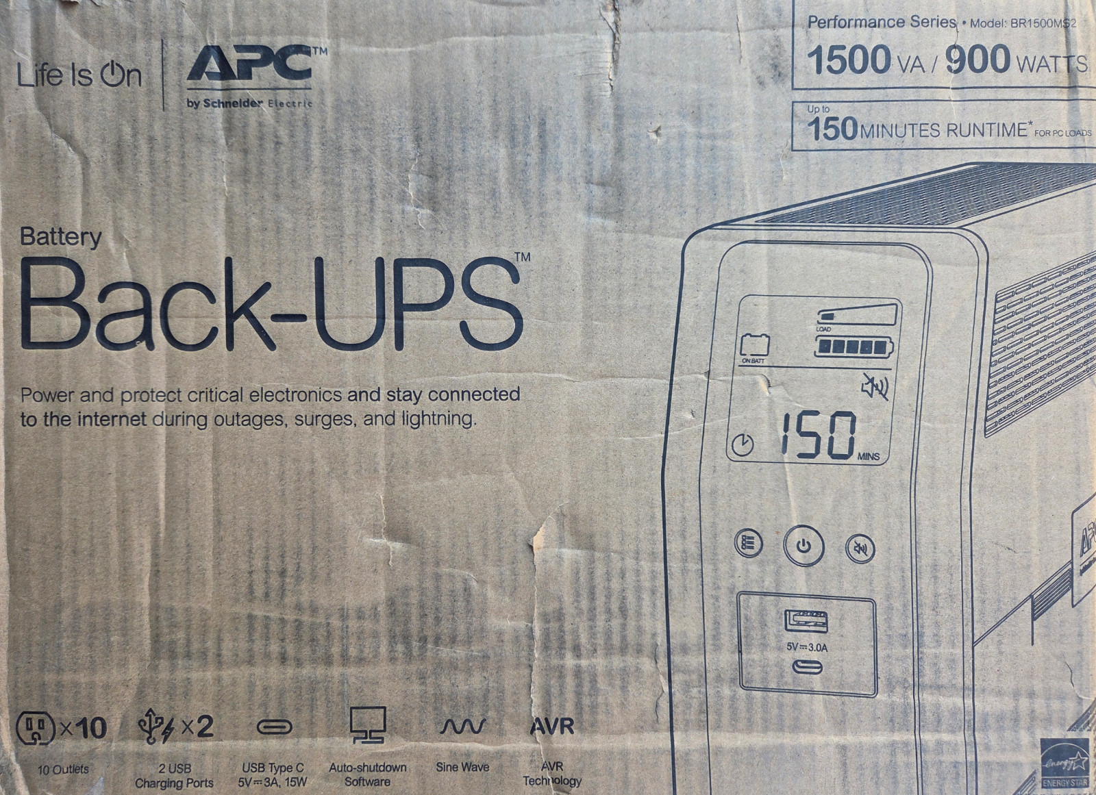 APC BR1500MS2 Back-UPS Pro Uninterruptible Power Supply
