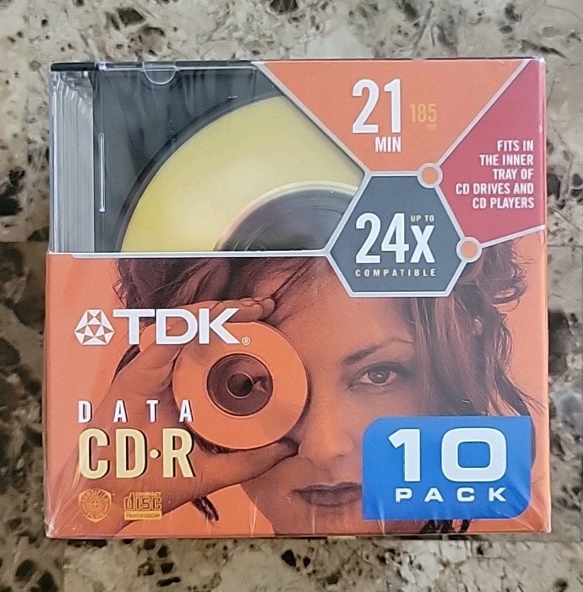 10 Pack TDK Data CD-R Mini Disc 21 Min Digital Cameras & MP3 Computer Writer