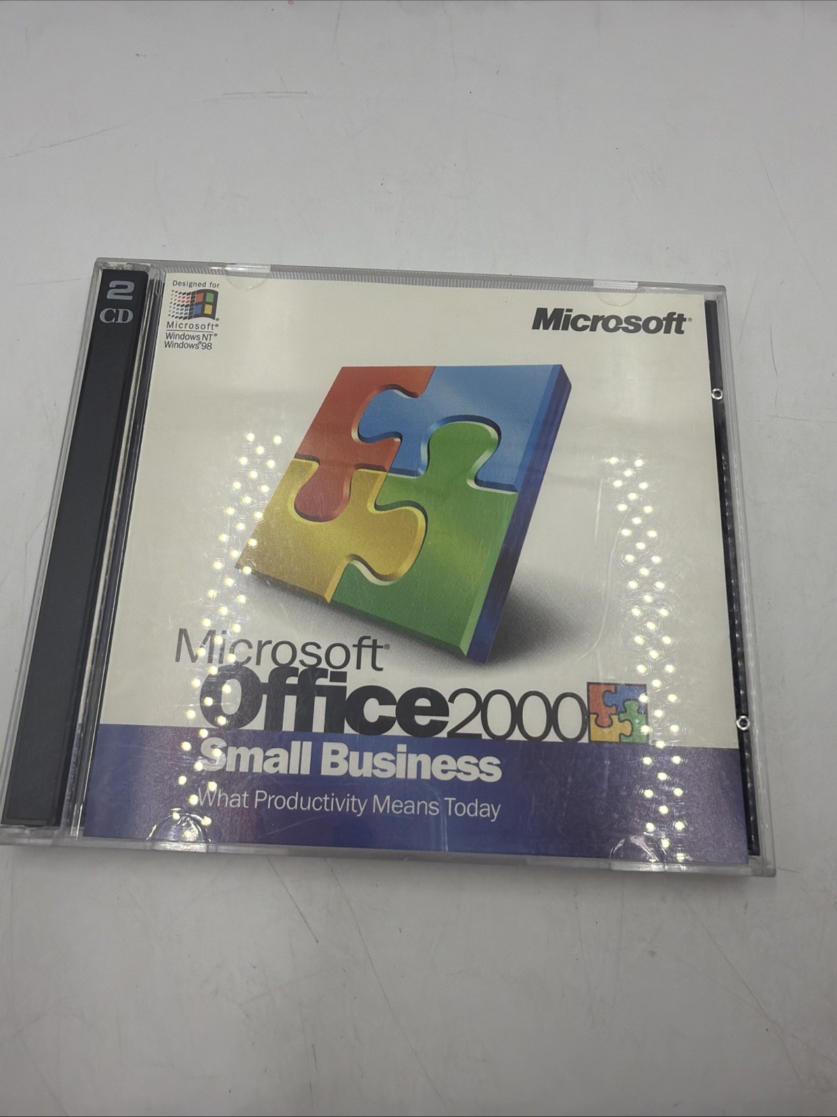 Microsoft Office 2000 Professional SR-1 2 CD-ROM Set Genuine Vintage PC Software
