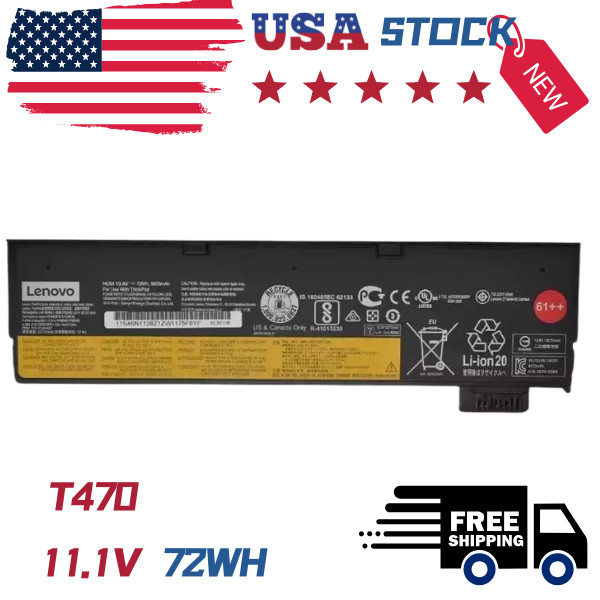 61++ Genuine 72W 01AV452 01AV491 Battery for Lenovo Thinkpad T470 T480 P51s P52s