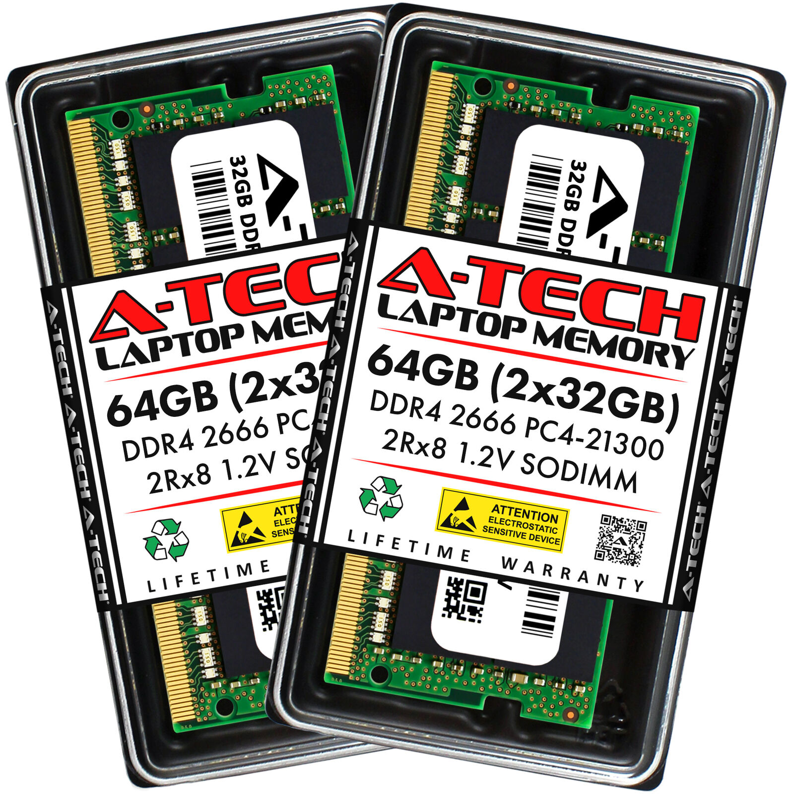 64GB 2x32GB DDR4-2666 Acer Nitro 5 AN515-54-51M5 6 5 AN517-51-56YW Memory RAM