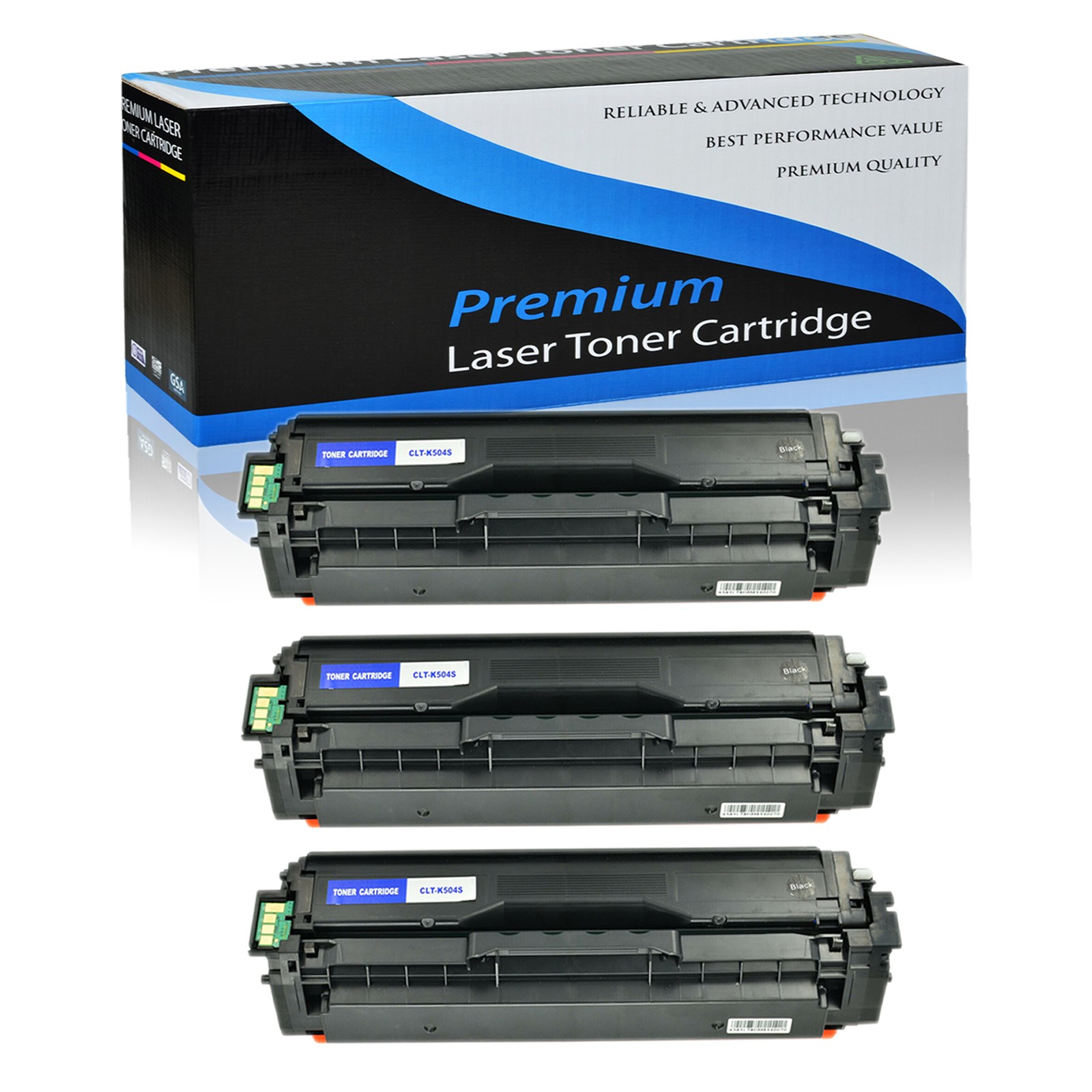 3PK Black CLT-K504S 504 Toner Cartridge for Samsung CLX-4195FW Xpress SL-C1860FW