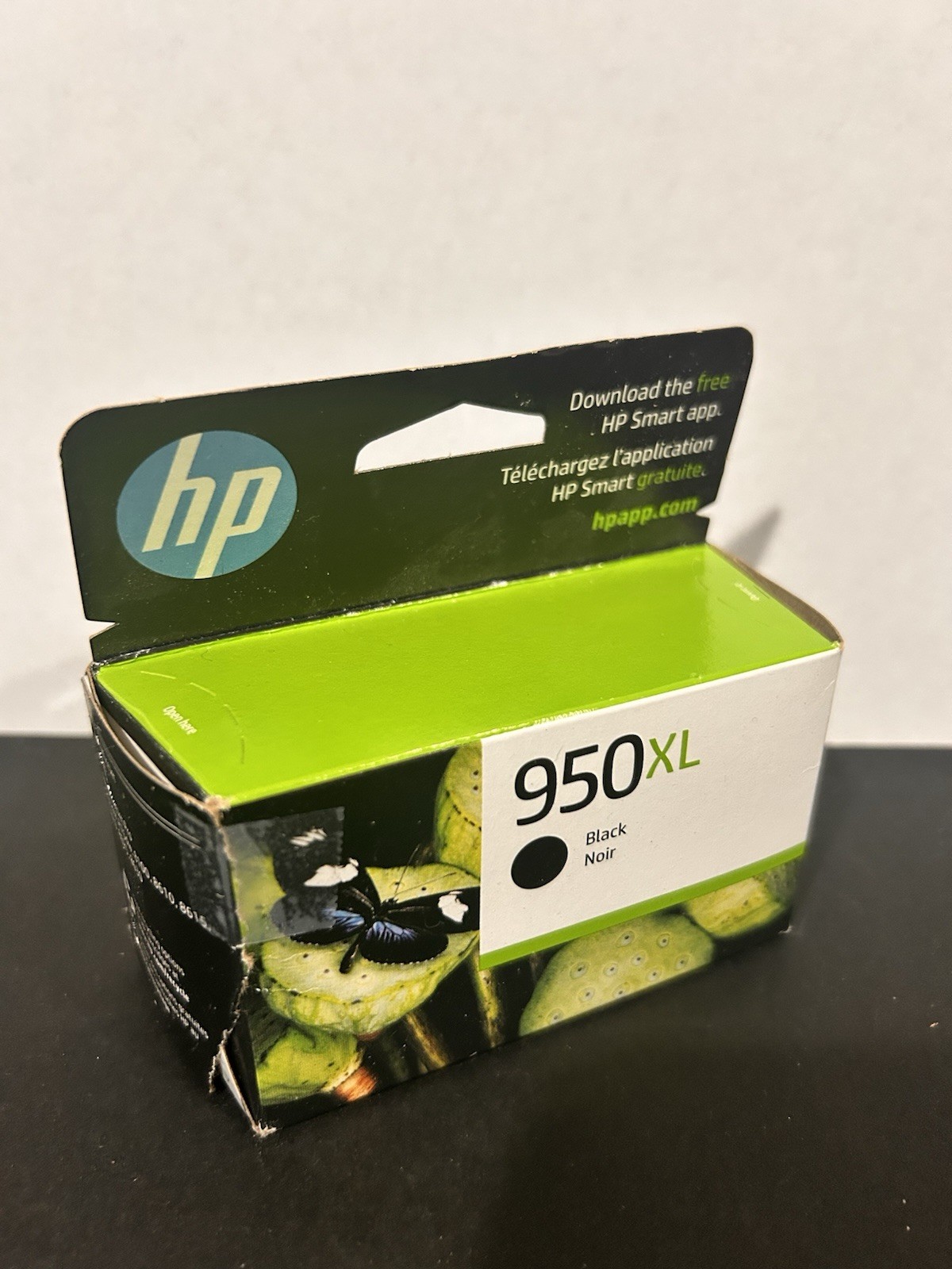 HP 950XL Black Ink Cartridge Genuine OEM Open Box Exp 2026 Damaged Packaging