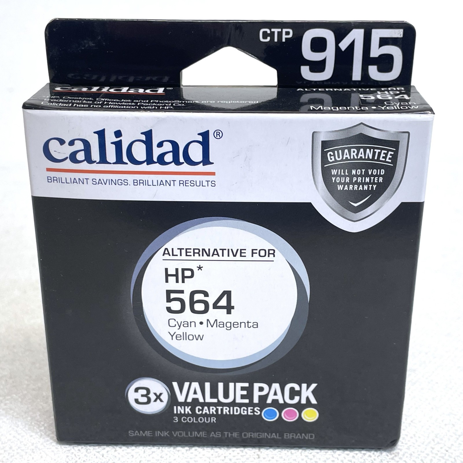 Calidad 915 Printer Ink Cartridges for HP 564 - TriColour Value Pack - NEW