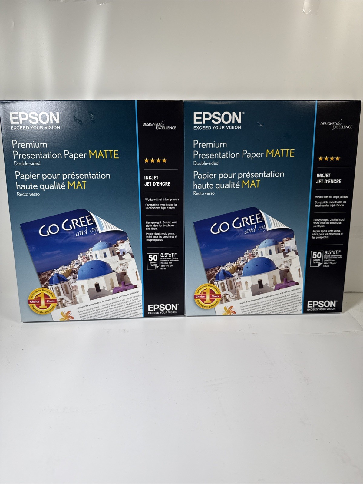 Epson Premium Presentation Paper MATTE (8.5x11 Inches Double-sided 50 x 2 Sheets