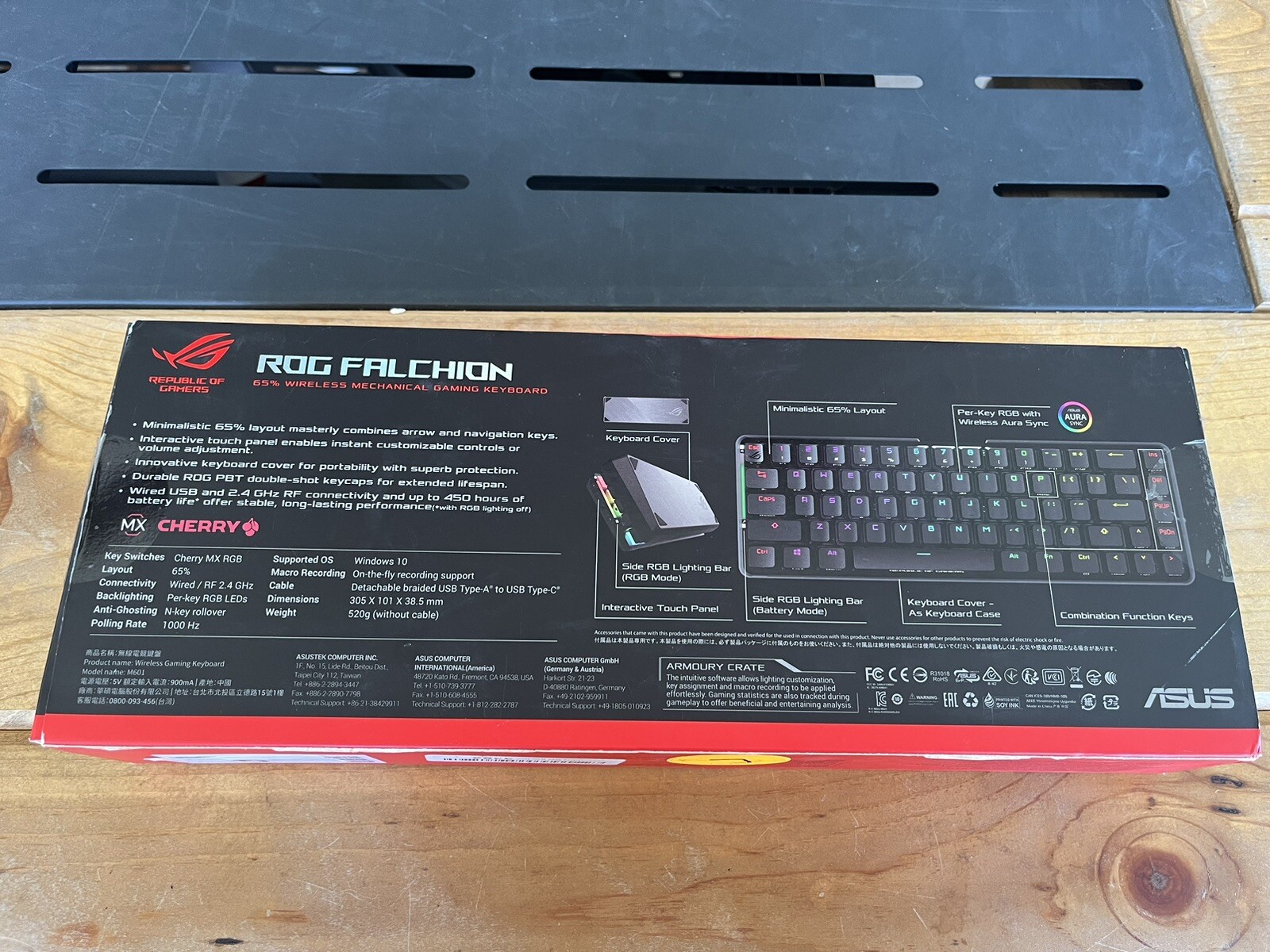 ASUS ROG Falchion NX 65% Wireless RGB Mechanical Gaming Keyboard ROG NX Switch