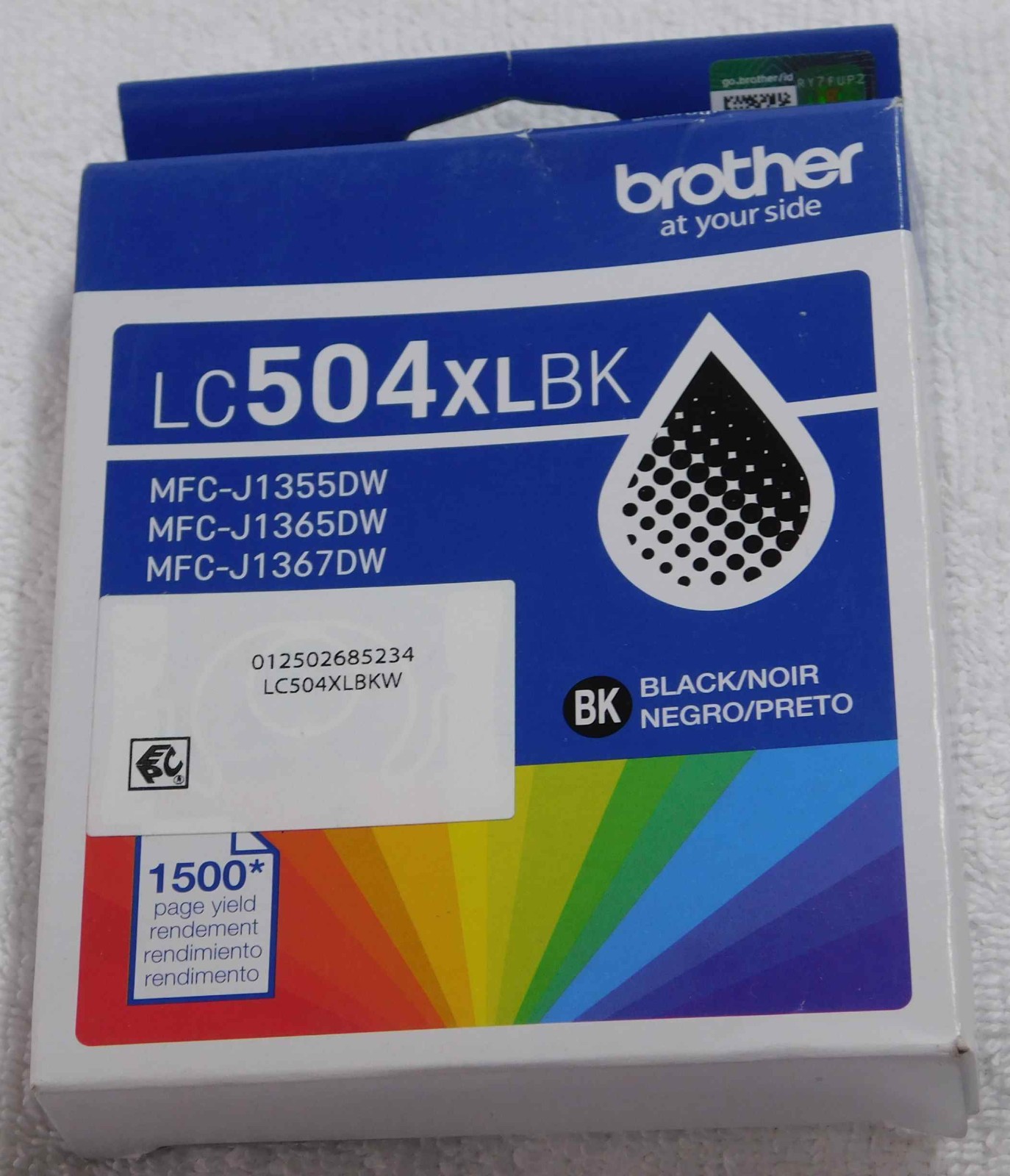 Brother LC504XLBK Black Ink High Yield Cartridge NEW SEALED Genuine LC504XLBK