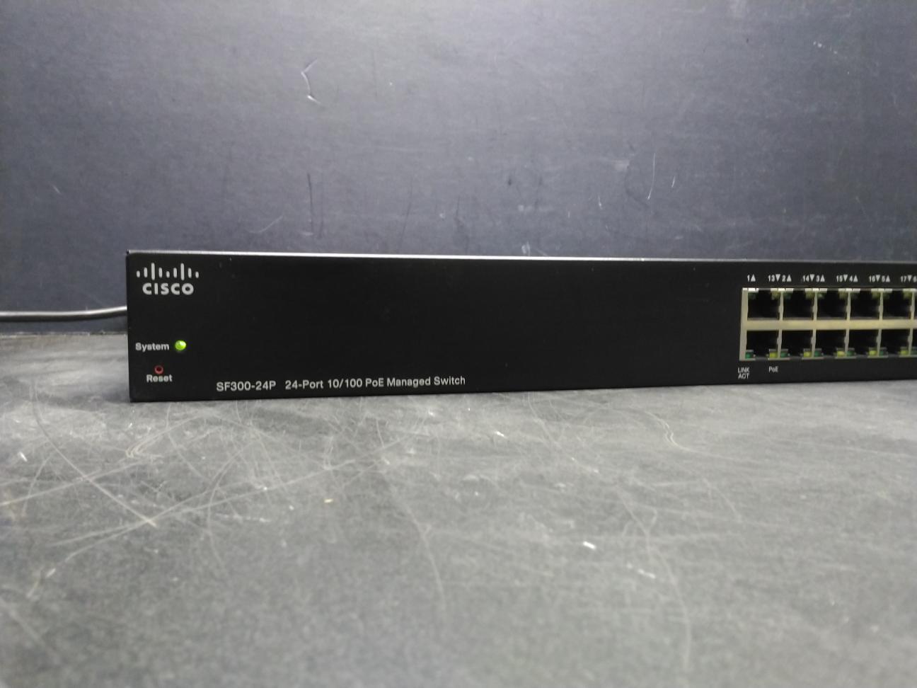 Cisco SF300-24P 24-Port 10/100PoE Managed Switch Model: SF300-24P (78-183-12)