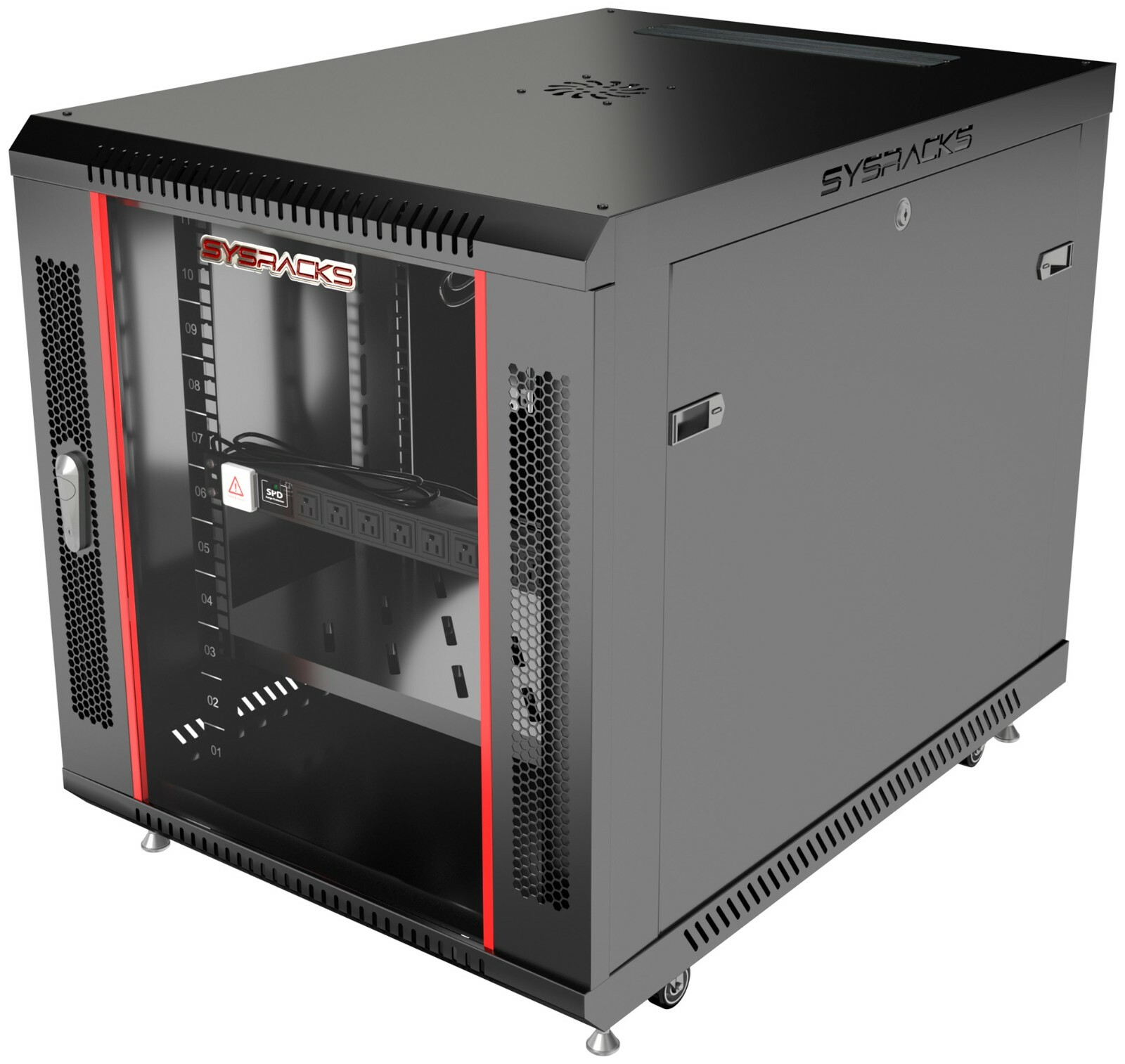 Server Rack Network Cabinet 12U 35 Inch Deep Rack Cabinet Enclosure For Servers