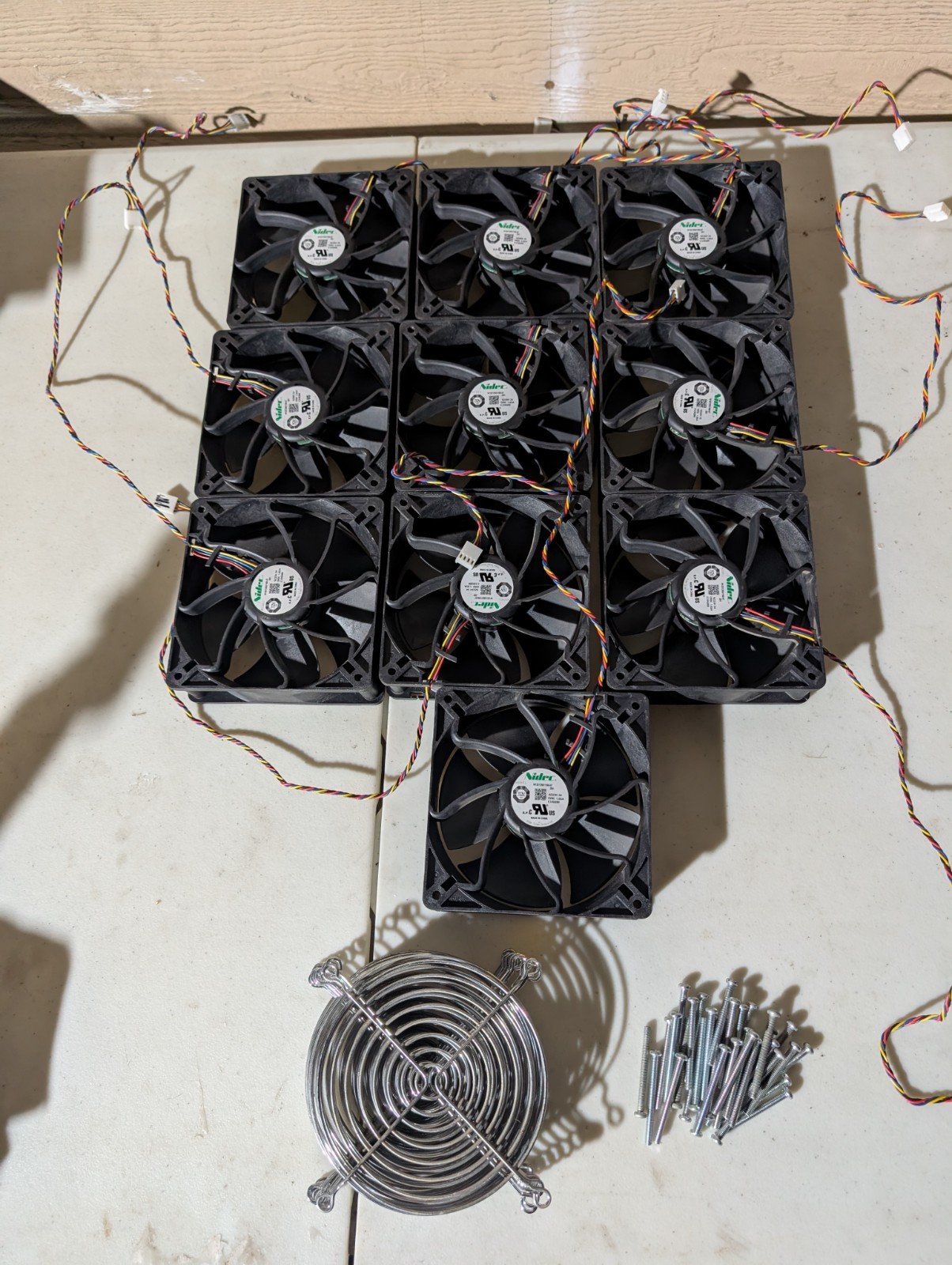 *10 Units* Nidec Antminer Cooling Fan W12E12BS11B5-07 With Gaurds & Screws