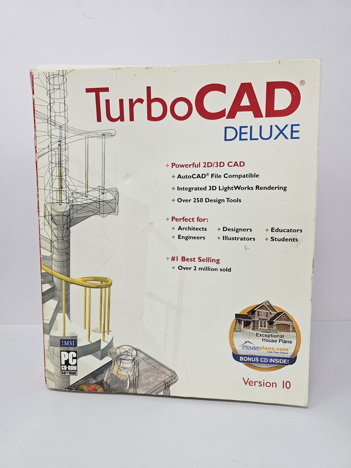 TurboCAD Deluxe Version 10 PC  Windows 98/NT4/Me/2000/XP Sealed NEW