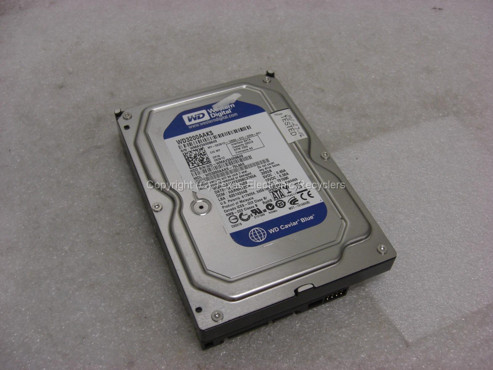 Western Digital wd3200aaks-75l9a0 0x391d 320GB SATA Hard Drive   Tested