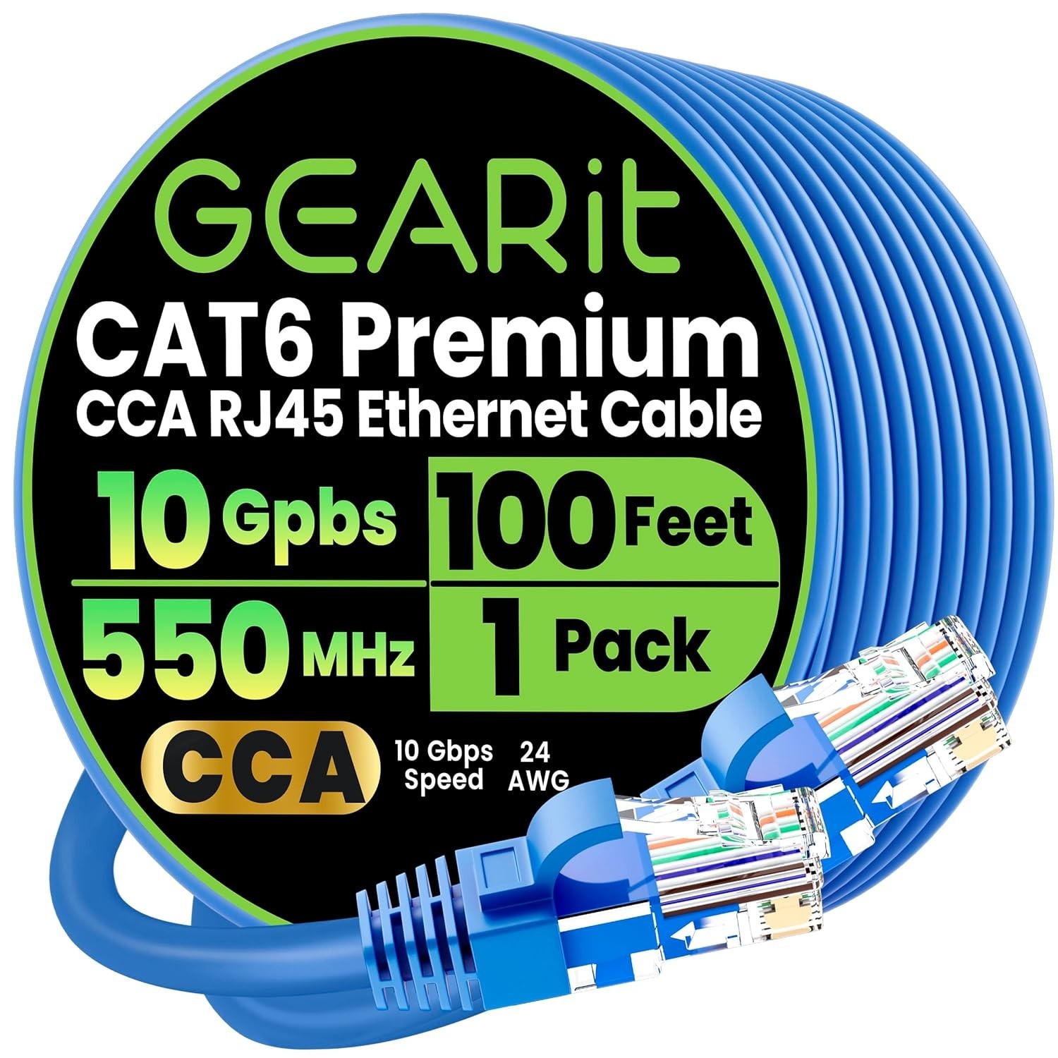 Versatile CCA Cat 6 Ethernet Cable - 100ft for Seamless Internet Connectivity