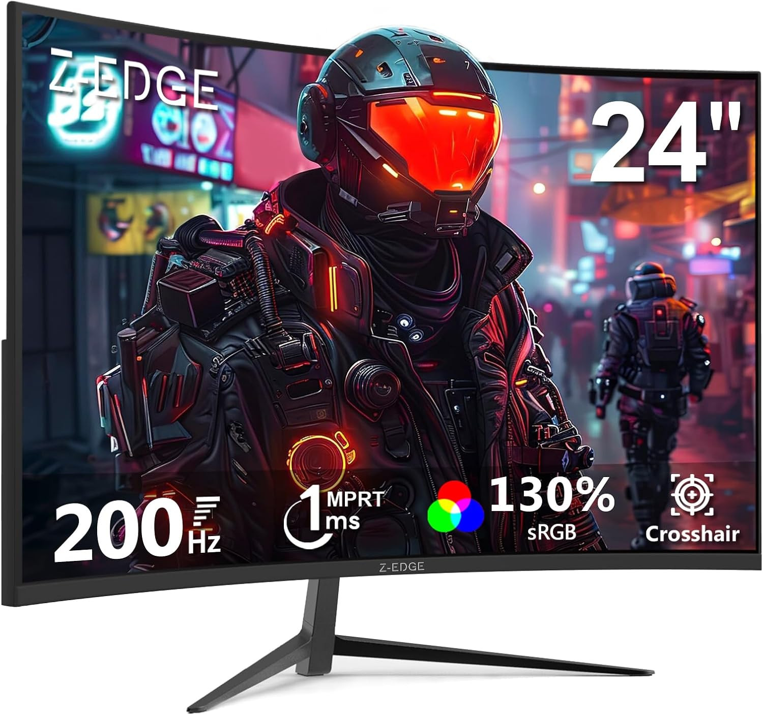 Z-Edge 24 Inch Curved Gaming Monitor, 200Hz 165Hz, 144Hz FHD 1080P