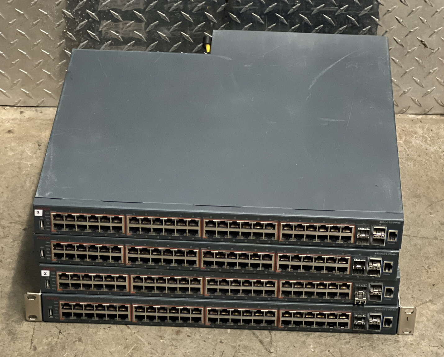 LOT OF (4) Avaya 4850GTS-PWR+ | AL4800A88-E6 | Network Switch POE
