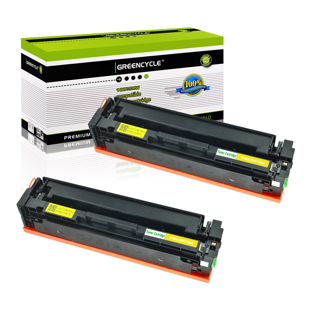2PK Yellow Toner fit for HP CF402A 201A Laserjet Pro MFP M277 M274n M277n M277dw