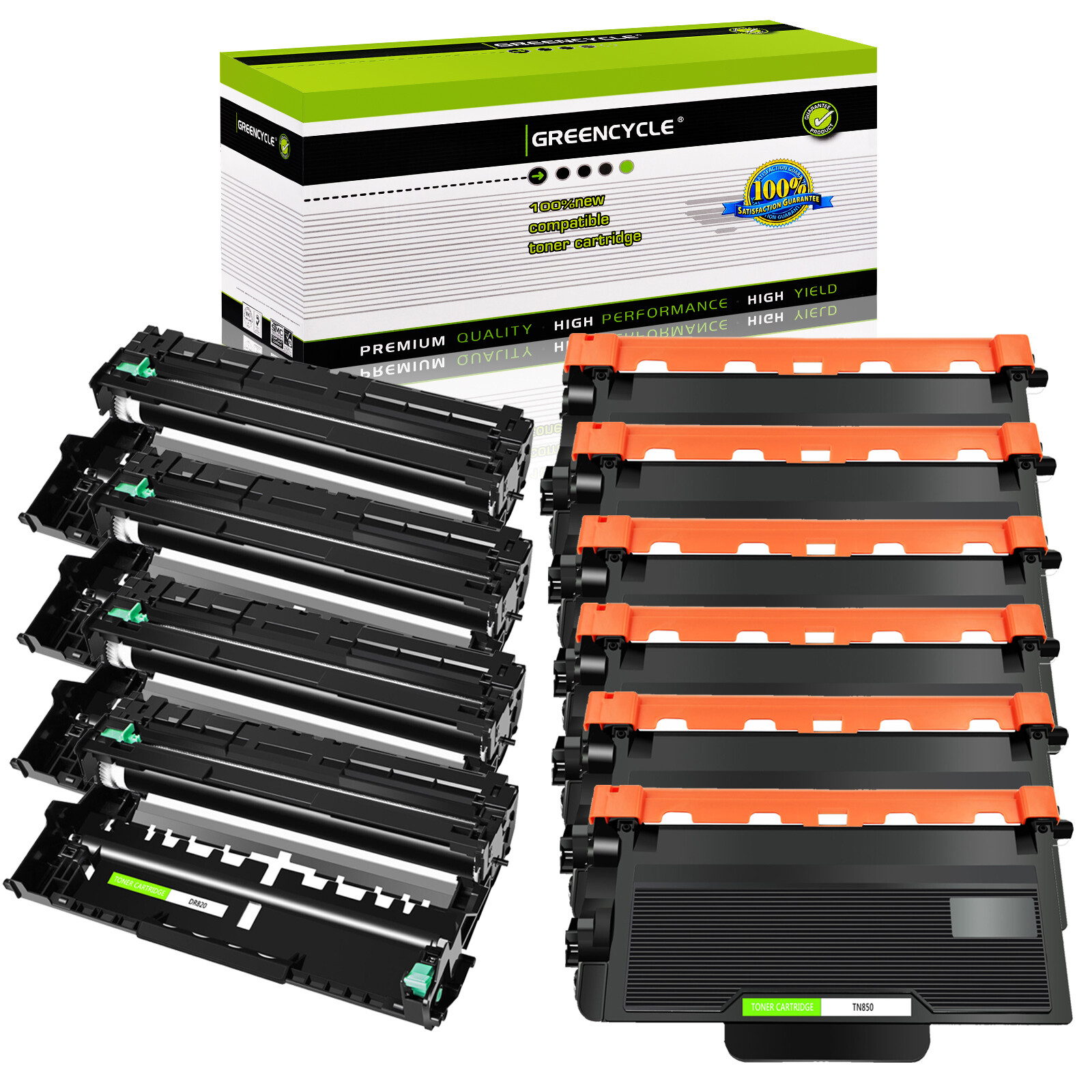 6PK TN850 Toner + 4PK DR820 Drum Fits for Brother MFC-L6800DW L5850DW HL-L6900DW