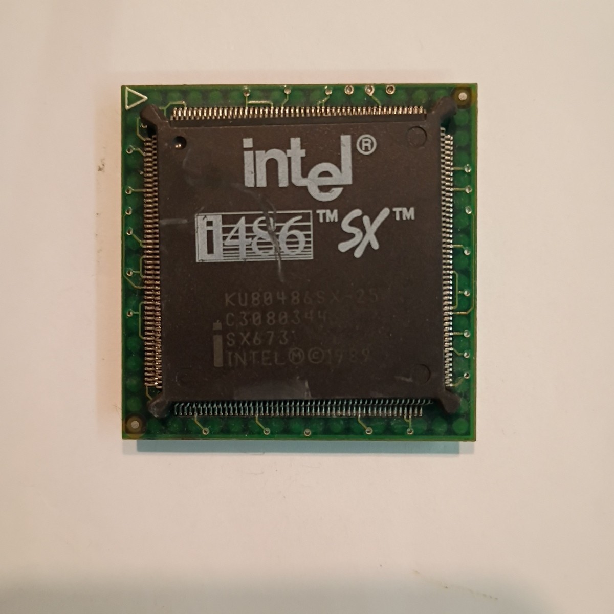RARE INTEL 486SX 25mhz CPU Processor Ceramic Gold KU80486SX-25 Vintage SX673