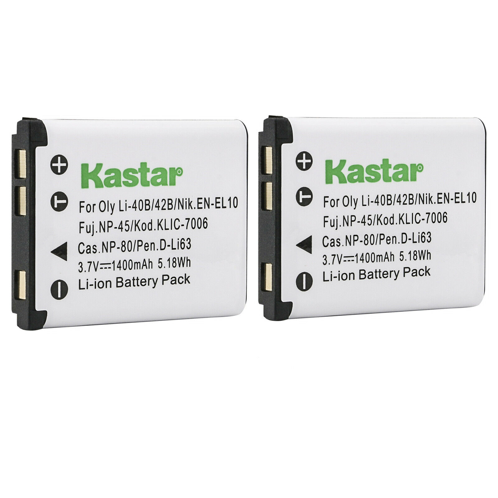 Kastar 2x NP-45 Battery for Pandigital Handheld Scanner PANSCN10 S8X1103 S8X1102